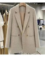 پالتو زنانه مدل کت پشمی - تصویر 4