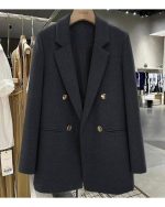 پالتو زنانه مدل کت پشمی - تصویر 2