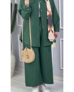 ست زنانه مانتو شلوار شانتون - تصویر 5