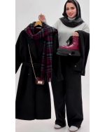 پالتو فوتر پشمی بلند زنانه 3 - تصویر 10