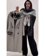 پالتو فوتر پشمی بلند زنانه 3 - تصویر 8