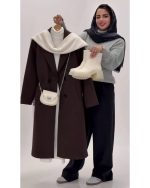 پالتو فوتر پشمی بلند زنانه 3 - تصویر 6