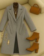 پالتو فوتر پشمی بلند زنانه 4 - تصویر 10