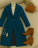 پالتو فوتر پشمی بلند زنانه 4 - تصویر 7