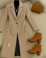 پالتو فوتر پشمی بلند زنانه 4 - تصویر 5