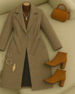 پالتو فوتر پشمی بلند زنانه 4 - تصویر 3