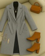 پالتو فوتر پشمی بلند زنانه 4