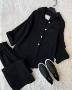 ست زنانه مانتو شلوار بامبو - تصویر 5