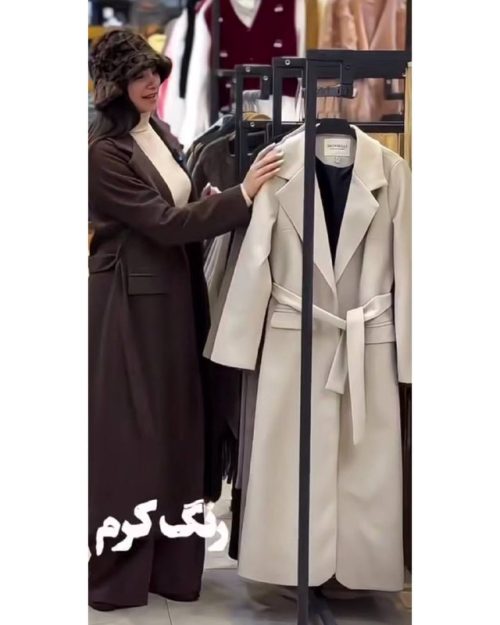  پالتو زنانه مدل کت بلند پشمی 4