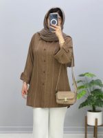 مانتو زنانه مدل راه راه - تصویر 7