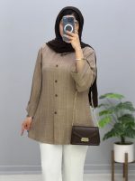 مانتو زنانه مدل راه راه - تصویر 3